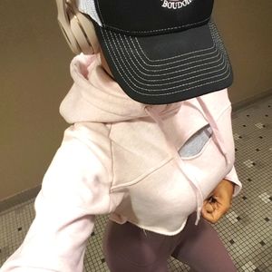 Gymshark Crop Top Pink Hoodie